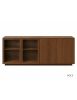 MADIA CREDENZA MODERNA IN LEGNO MASSELLO 4 ANTE VARI COLORI 240X48X88