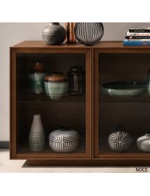 MADIA CREDENZA MODERNA IN LEGNO MASSELLO 4 ANTE VARI COLORI 240X48X88