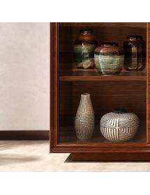 MADIA CREDENZA MODERNA IN LEGNO MASSELLO 4 ANTE VARI COLORI 240X48X88