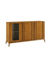 MADIA CREDENZA MODERNA LEGNO MASSELLO FRASSINO 3 ANTE 185X49X99