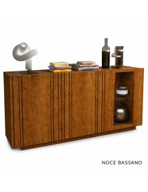 MADIA CREDENZA MODERNA LEGNO MASSELLO FRASSINO 3 ANTE 180X48X88