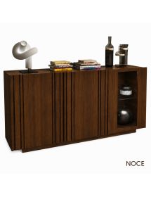 MADIA CREDENZA MODERNA LEGNO MASSELLO FRASSINO 3 ANTE 180X48X88
