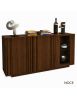 MADIA CREDENZA MODERNA LEGNO MASSELLO FRASSINO 3 ANTE 180X48X88