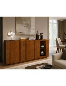 MADIA CREDENZA MODERNA LEGNO MASSELLO FRASSINO 3 ANTE 180X48X88