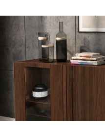MADIA CREDENZA MODERNA LEGNO MASSELLO FRASSINO 3 ANTE 180X48X88
