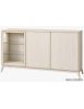 CREDENZA MODERNA IN LEGNO MASSELLO 3 ANTE VARI COLORI 185X49X99
