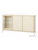 MADIA CREDENZA MODERNA IN LEGNO MASSELLO 3 ANTE VARI COLORI 185X49X99