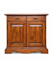 CREDENZA ARTE POVERA IN LEGNO 2 PORTE 2 CASSETTI BASSANO 110X45X90