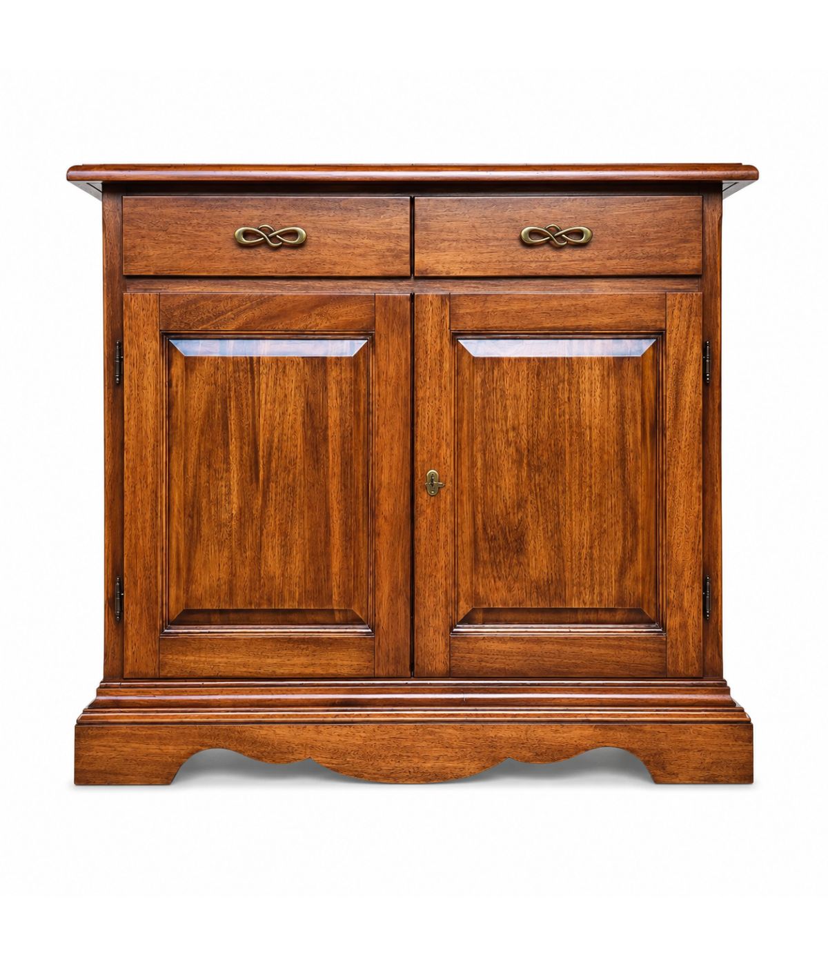 CREDENZA ARTE POVERA IN LEGNO 2 PORTE 2 CASSETTI BASSANO 110X45X90