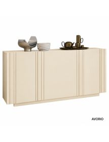 Madia Moderna 3 Ante in Legno Massello 180x48x88 cm - Credenza Soggiorno Vari Colori