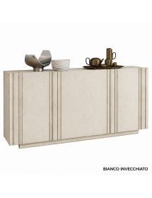 Madia Moderna 3 Ante in Legno Massello 180x48x88 cm - Credenza Soggiorno Vari Colori