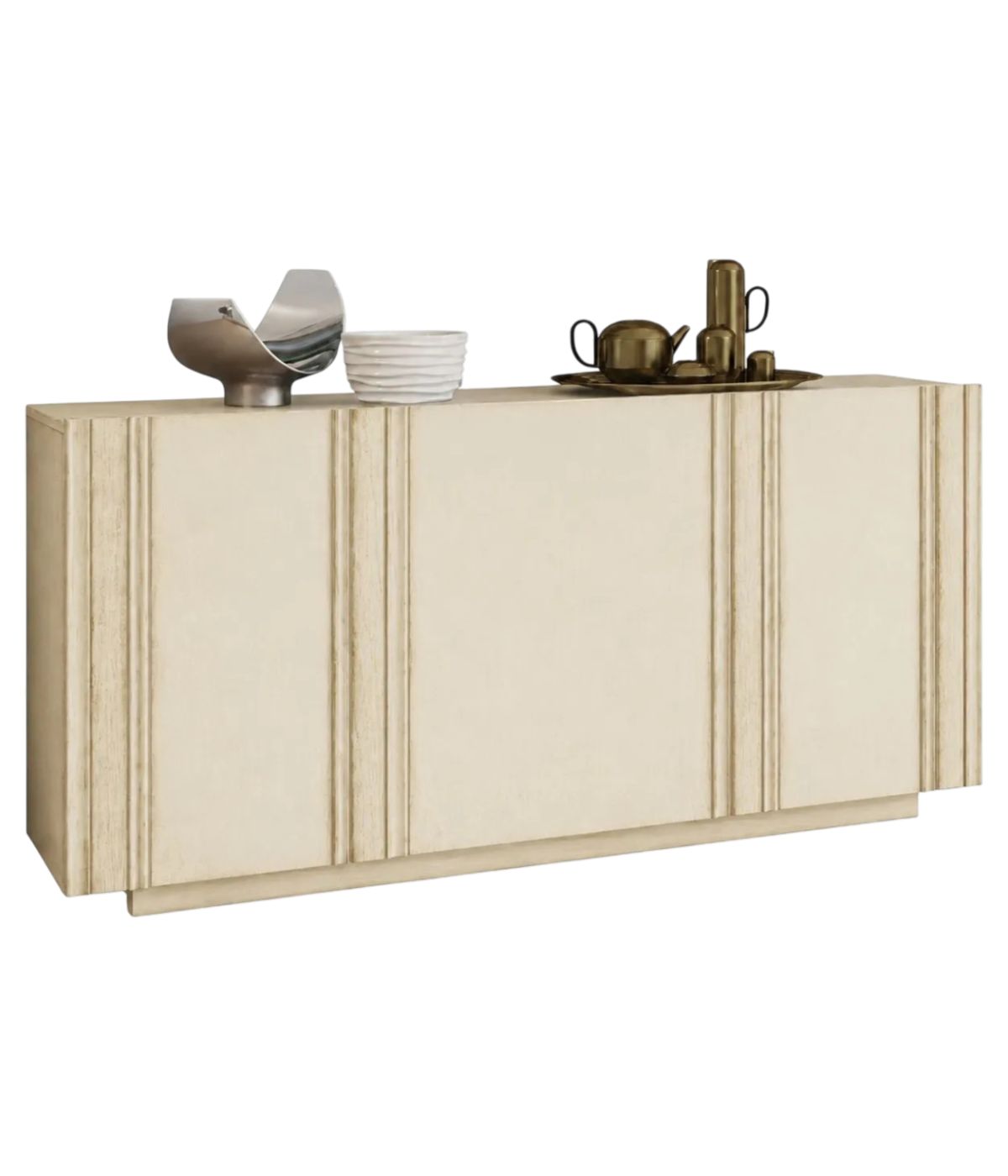 Madia Moderna 3 Ante in Legno Massello 180x48x88 cm - Credenza Soggiorno Vari Colori