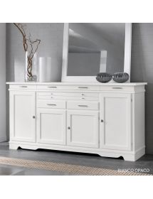 MADIA CREDENZA IN LEGNO MASSELLO 4 PORTE VARI COLORI L.222 P.52 H.108