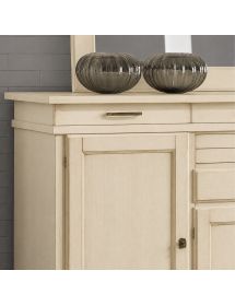 MADIA CREDENZA IN LEGNO MASSELLO 4 PORTE VARI COLORI L.222 P.52 H.108