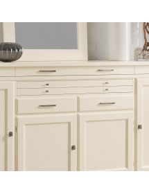 MADIA CREDENZA IN LEGNO MASSELLO 4 PORTE VARI COLORI L.222 P.52 H.108