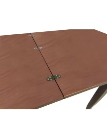 Set Tavolo Quadrato a Libro Noce Allungabile 90x90 / 100x100 con 4 Sedie Colorate