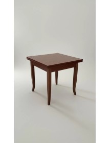 Set Tavolo Quadrato a Libro Noce Allungabile 90x90 / 100x100 con 4 Sedie Colorate