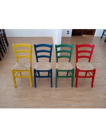 Set Tavolo Quadrato a Libro bianco Allungabile 90x90 / 100x100 con 4 Sedie Colorate