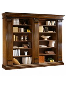 LIBRERIA CLASSICA 3 PORTE E 22 RIPIANI IN LEGNO 306X52X240