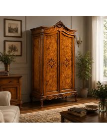 ARMADIO CLASSICO IN LEGNO DI RADICA 2 PORTE IMPERO 112X62X215