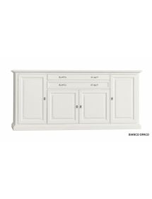 Credenza 4 Ante in Legno Massello L.245 P.52 H.110 - Vari Colori