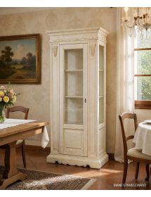 Vetrina 1 porta legno shabby vari colori 95X47X210 (1235FB)