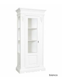 Vetrina 1 porta legno shabby vari colori 95X47X210 (1235FB)