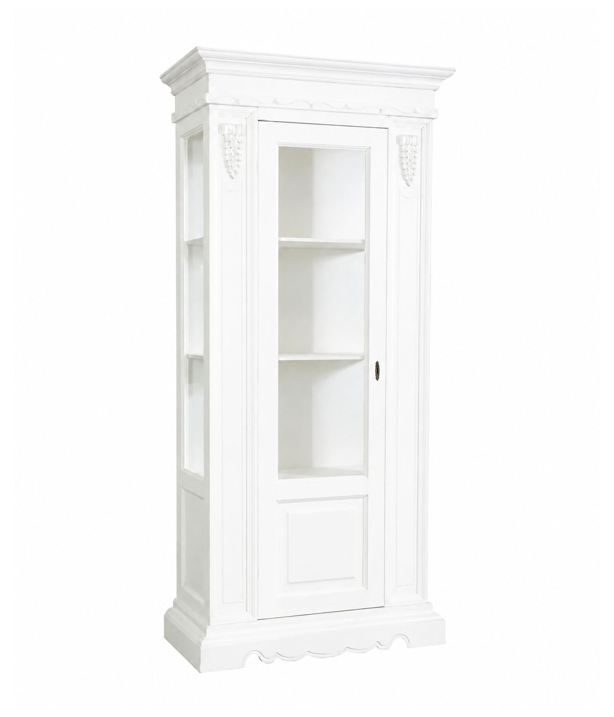 Vetrina 1 porta legno shabby vari colori 95X47X210 (1235FB)