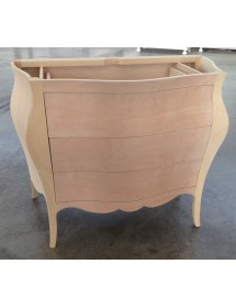 MOBILI 2G - MOBILE BAGNO BOMBATO 3 CASSETTI GREZZO  L.118 P.55 H.82