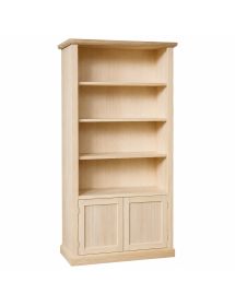 Libreria arte povera 2 Porte 3 ripiani Legno Grezzo 90X41X186
