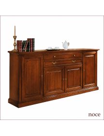 Credenza 4 Ante in Legno Massello L.245 P.52 H.110 - Vari Colori