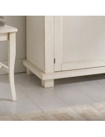 Madia Bianca in Legno Massello 2 Ante 2 Cassetti | 120x45x83 cm - Varie Finiture