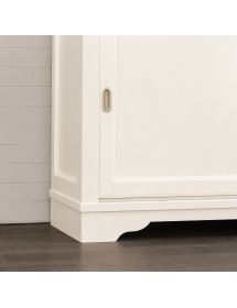 MADIA CREDENZA IN LEGNO MASSELLO 2 ANTE SCORREVOLI 2 CASSETTI BIANCO L.160 P.50 H.95