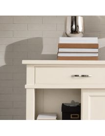 MADIA CREDENZA IN LEGNO MASSELLO 2 ANTE SCORREVOLI 2 CASSETTI BIANCO L.160 P.50 H.95