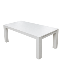 TAVOLO RETTANGOLARE ALLUNGABILE ROVERE LACCATO BIANCO L.180 P.90 (853)