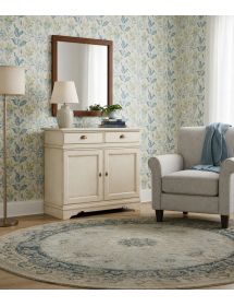 MADIA CREDENZA IN LEGNO MASSELLO 2 ANTE TINTA NOCE L.105 P.52 H.94