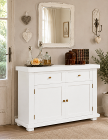 MADIA CREDENZA IN LEGNO MASSELLO 2 ANTE VARI COLORI L.120 P.45 H.83