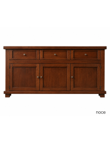 MADIA CREDENZA SHABBY IN LEGNO MASSELLO 3 PORTE VARI COLORI L.180 P.45 H.86