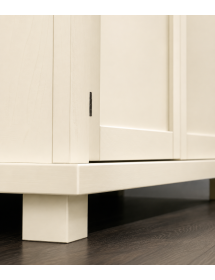 MADIA CREDENZA SHABBY IN LEGNO MASSELLO 3 PORTE VARI COLORI L.180 P.45 H.86