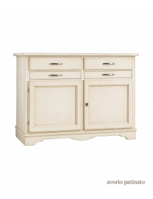 MADIA CREDENZA IN LEGNO MASSELLO 2 ANTE VARI COLORI L.140 P.52 H.96