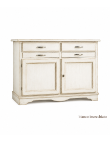 MADIA CREDENZA IN LEGNO MASSELLO 2 ANTE VARI COLORI L.140 P.52 H.96