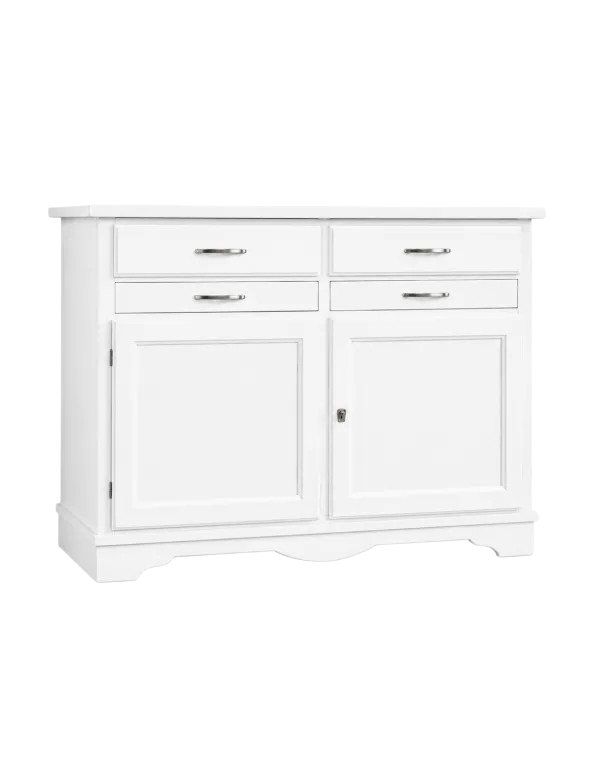 MADIA CREDENZA IN LEGNO MASSELLO 2 ANTE VARI COLORI L.140 P.52 H.96