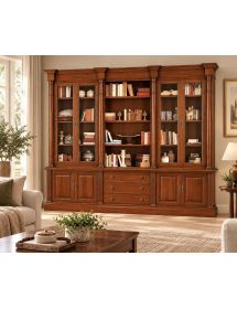LIBRERIA STUDIO CLASSICA IN LEGNO BASSANO 306X56X240