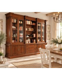 LIBRERIA STUDIO CLASSICA IN LEGNO BASSANO 306X56X240