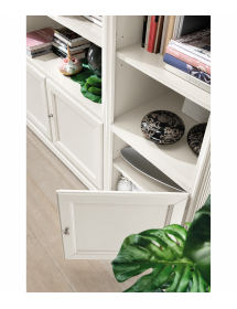 Libreria porta TV classica in legno vari colori 257x48x225 cm