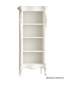 LIBRERIA CLASSICA IN LEGNO LACCATO BIANCO L.82 P.50 H.203