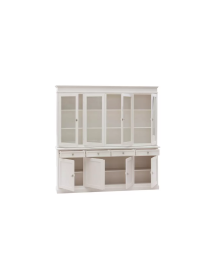 Cristalliera 4 porte 4 cassetti Legno grezzo 205x42x205