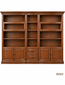 LIBRERIA PORTA TV CLASSICA IN LEGNO SHABBY VARI COLORI 310X45X224