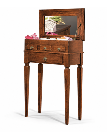 Porta gioie classico legno 4 cassetti tinta noce 58x36x90 (969)