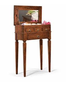 Porta gioie classico legno 4 cassetti tinta noce 58x36x90 (969)